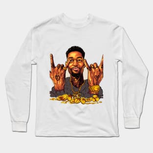 PNB ROCK  art Design  T-Shirt Hoodie Stickers Gift Long Sleeve T-Shirt